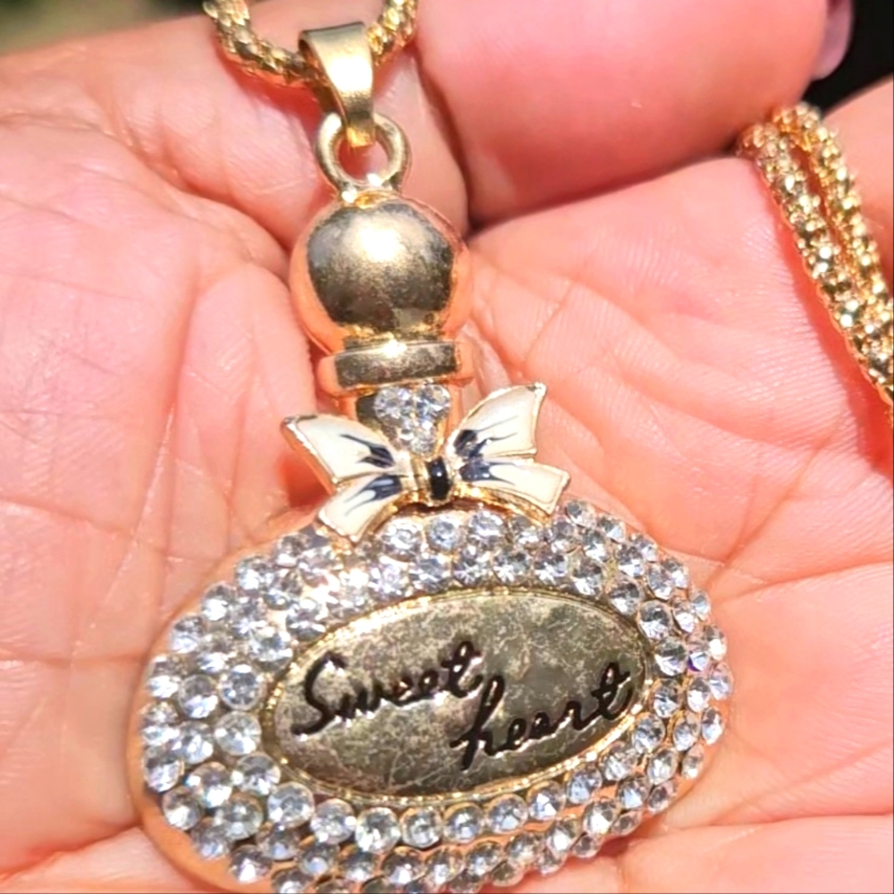 Betsey Johnson Gold and Silver Crystal Necklace